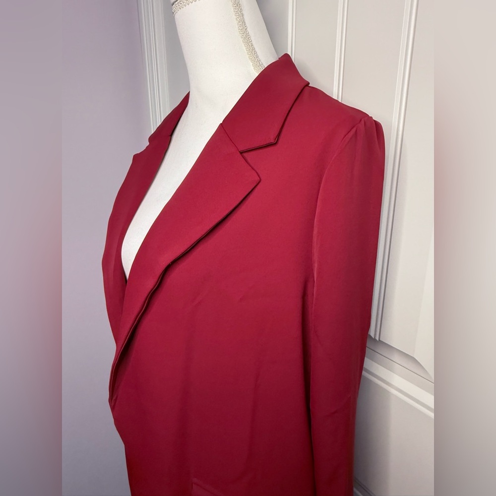 NWT Melloday Red Women's Blazer - Cranberry